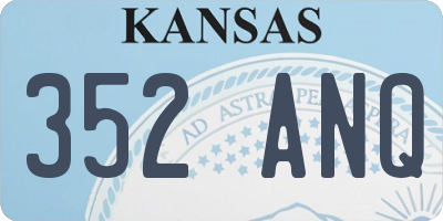 KS license plate 352ANQ