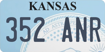KS license plate 352ANR