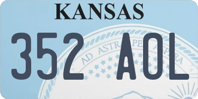 KS license plate 352AOL