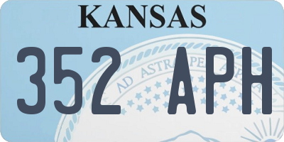 KS license plate 352APH