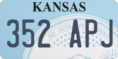 KS license plate 352APJ