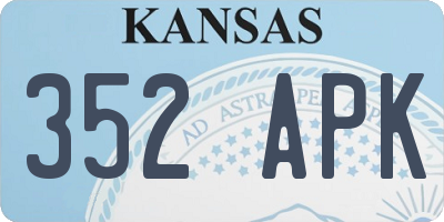KS license plate 352APK