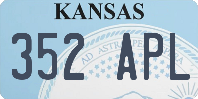 KS license plate 352APL