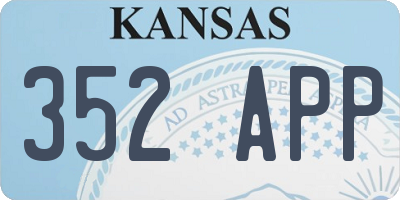KS license plate 352APP