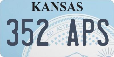 KS license plate 352APS