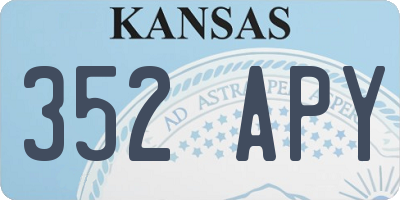 KS license plate 352APY