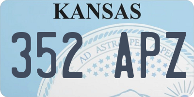 KS license plate 352APZ
