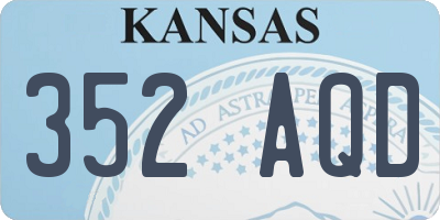 KS license plate 352AQD