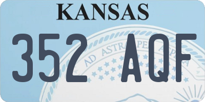 KS license plate 352AQF