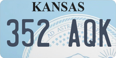 KS license plate 352AQK