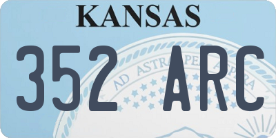 KS license plate 352ARC
