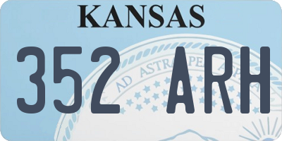 KS license plate 352ARH
