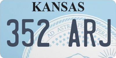 KS license plate 352ARJ