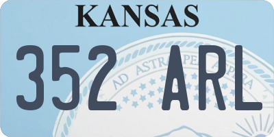 KS license plate 352ARL