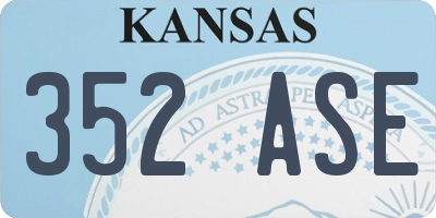 KS license plate 352ASE
