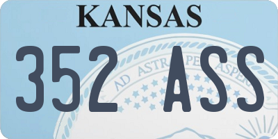 KS license plate 352ASS
