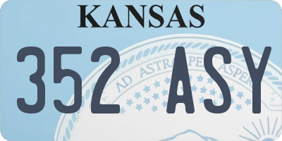 KS license plate 352ASY