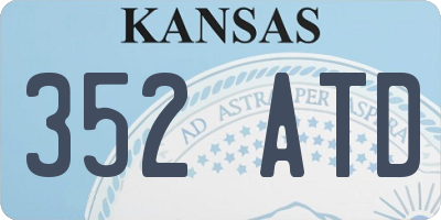 KS license plate 352ATD
