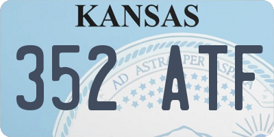 KS license plate 352ATF