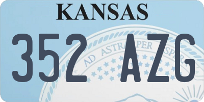 KS license plate 352AZG