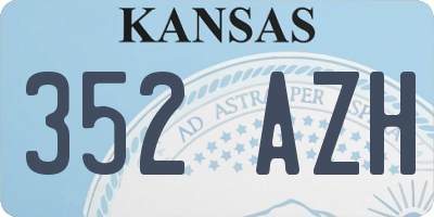 KS license plate 352AZH