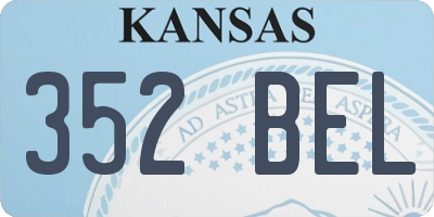 KS license plate 352BEL