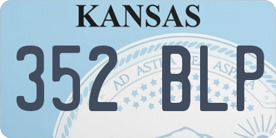 KS license plate 352BLP