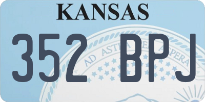 KS license plate 352BPJ