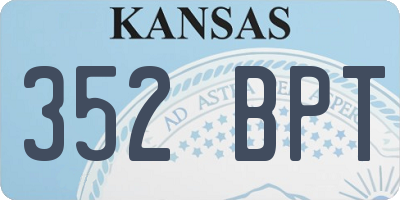 KS license plate 352BPT