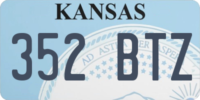 KS license plate 352BTZ