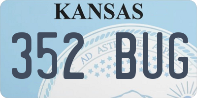 KS license plate 352BUG