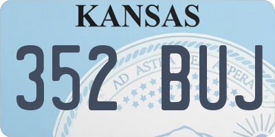 KS license plate 352BUJ