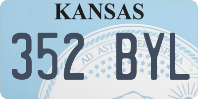 KS license plate 352BYL