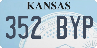 KS license plate 352BYP