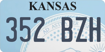 KS license plate 352BZH