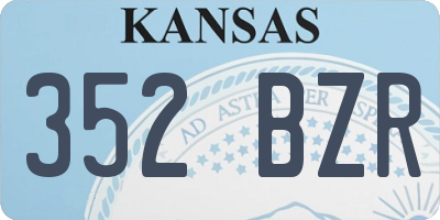KS license plate 352BZR