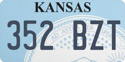 KS license plate 352BZT