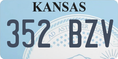 KS license plate 352BZV