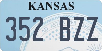 KS license plate 352BZZ