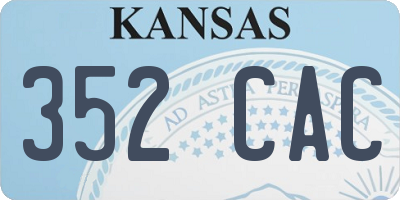 KS license plate 352CAC