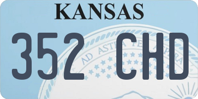 KS license plate 352CHD