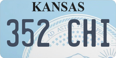 KS license plate 352CHI