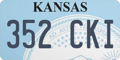 KS license plate 352CKI