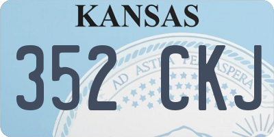 KS license plate 352CKJ