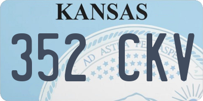 KS license plate 352CKV