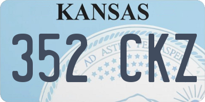 KS license plate 352CKZ
