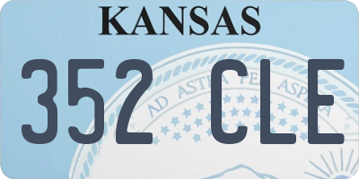 KS license plate 352CLE