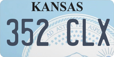KS license plate 352CLX
