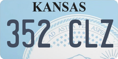 KS license plate 352CLZ