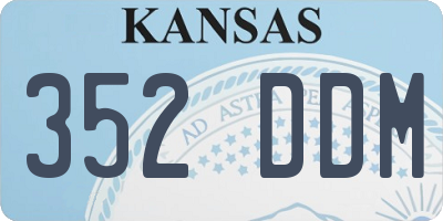 KS license plate 352DDM